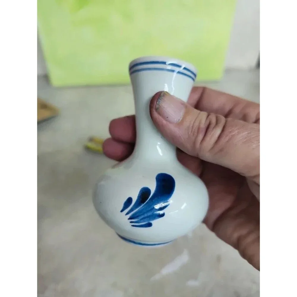Delft bud vase Holland Windmill
